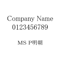 MS P明朝